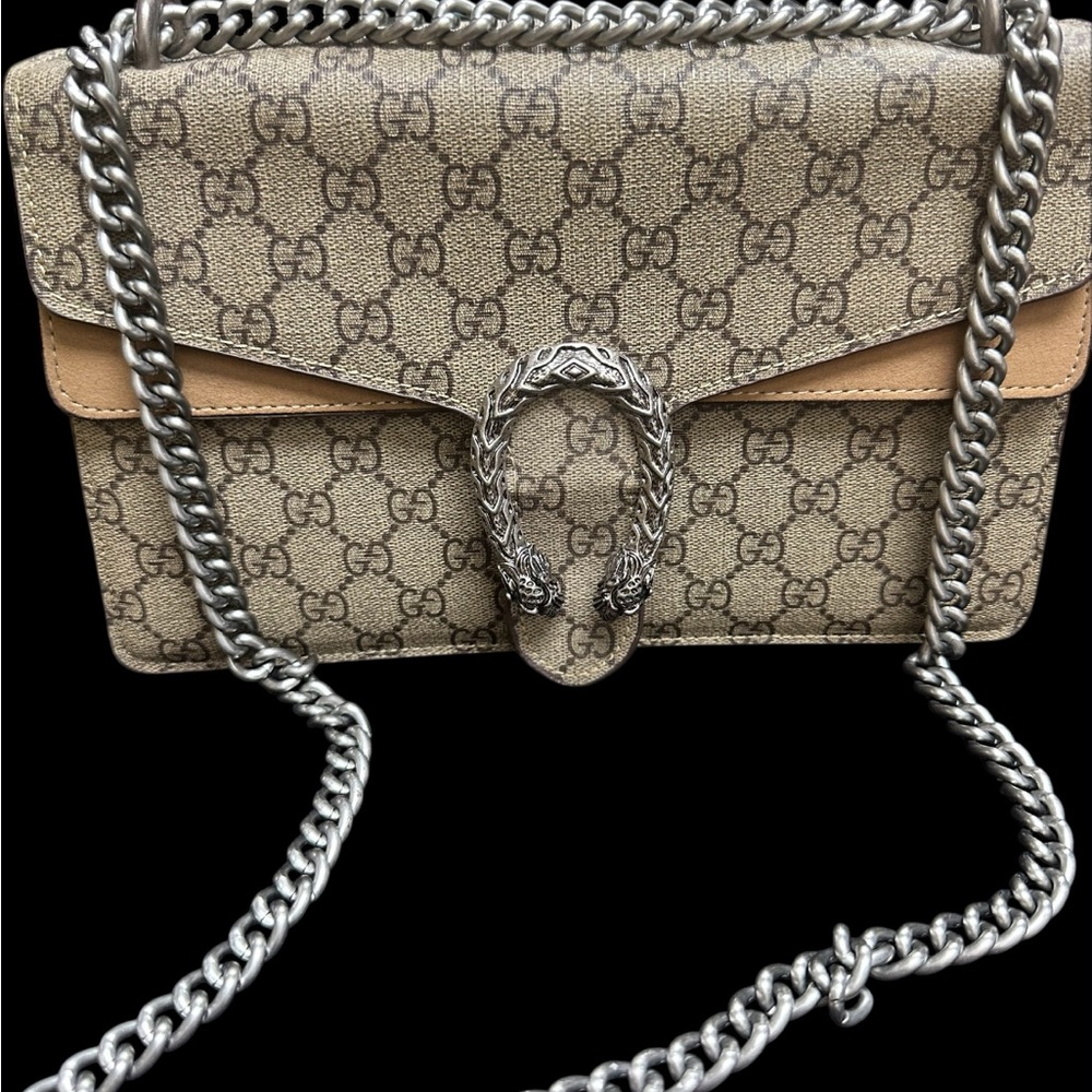 Luxury Beige and Tan Shoulder Bag